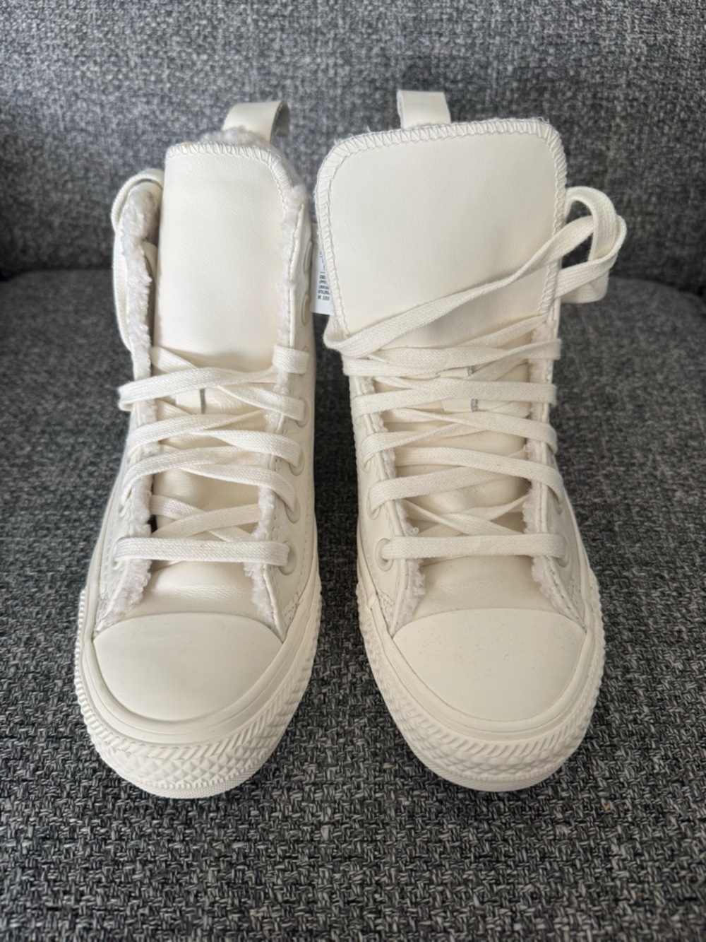 Converse Cream High-Top Sneakers